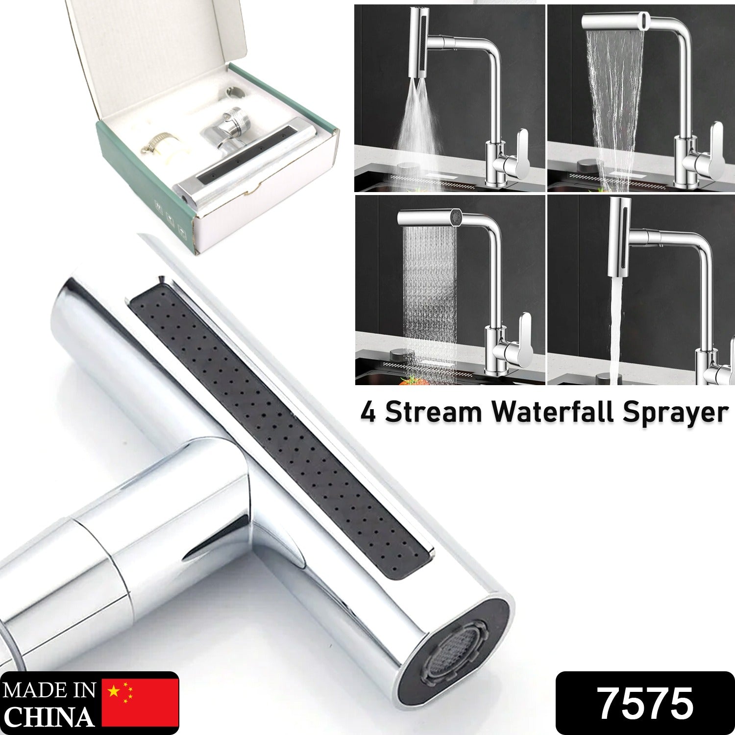 360° Rotating Waterfall Kitchen Faucet – Touch & Swivel Sink Extender (4 In 1 ) 360° Rotating Waterfall Kitchen Faucet – Touch & Swivel Sink Extender (4 In 1 )